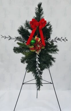 Cemetery Artificial Swag On Stand