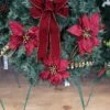 Cemetery Artificial 20" Wreath With Poinsettias On Stand -Pesches Garden Center 20221029 154125