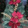 Cemetery Artificial 24" Half Tree With Poinsettias On Stand -Pesches Garden Center 20221029 154228