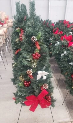 Cemetery Artificial Half-Tree 36" Dove/Cone On Stand