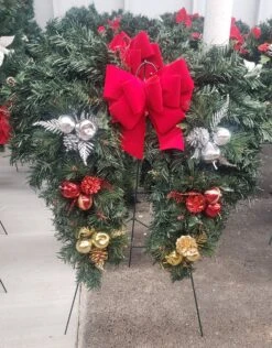 Cemetery Artificial 18" Angel Wings On Stand